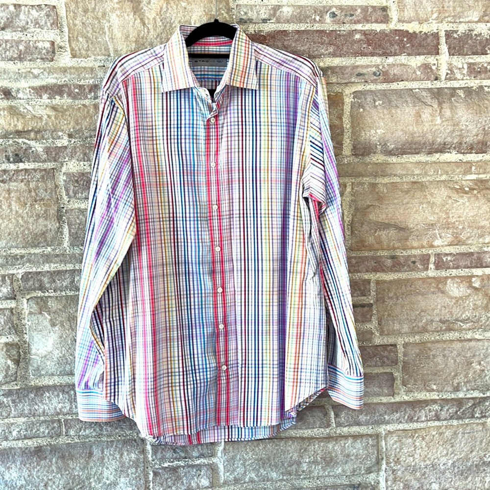 Etro men’s long sleeve button down shirt.  43EU